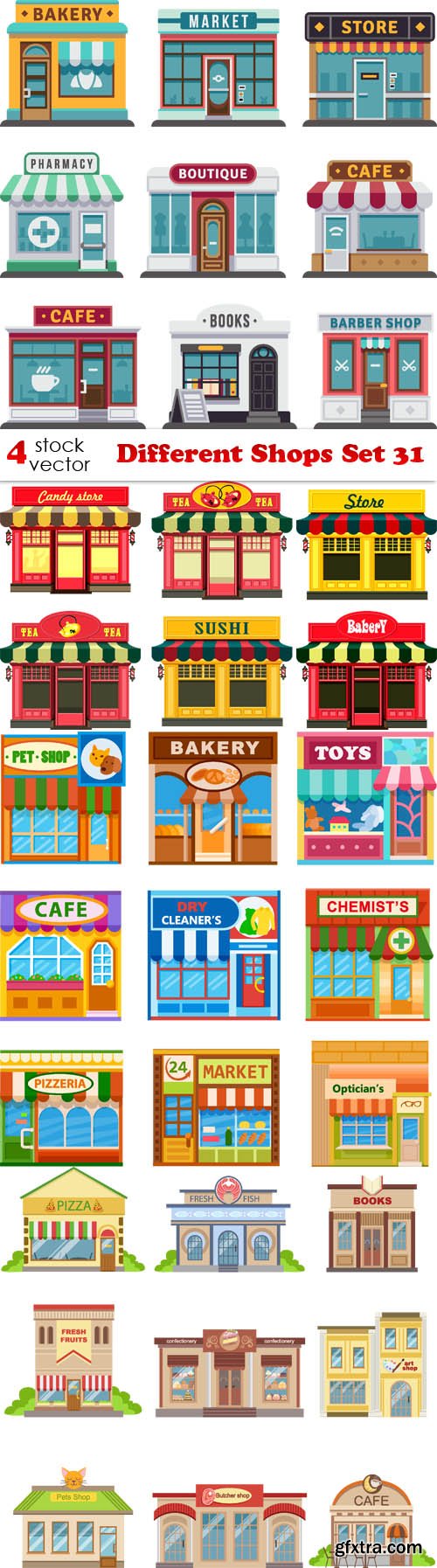 Vectors - Different Shops Set 31