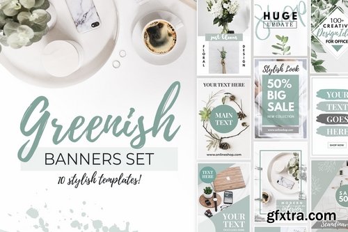 Green Banners for Pinterest or Blog V.1