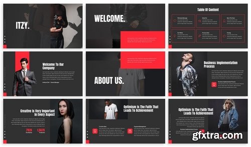 Itzy - Dark Powerpoint Template