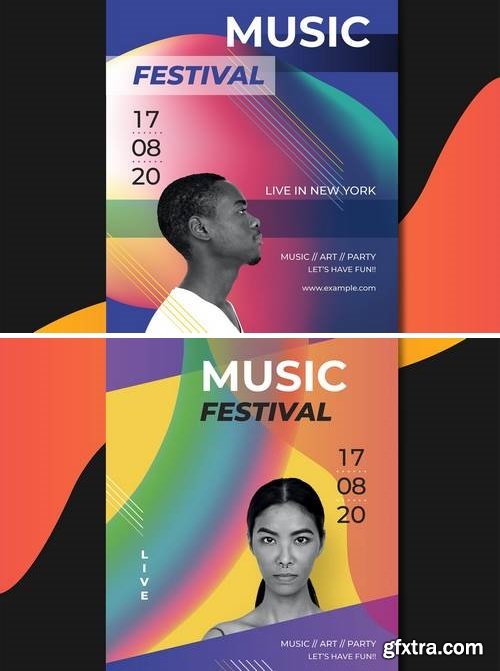 vibrant music festival poster vector