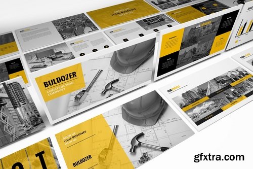 Buldozer - Construction - Powerpoint Google Slides and Keynote Templates