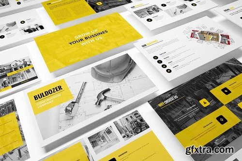 Buldozer - Construction - Powerpoint Google Slides and Keynote Templates