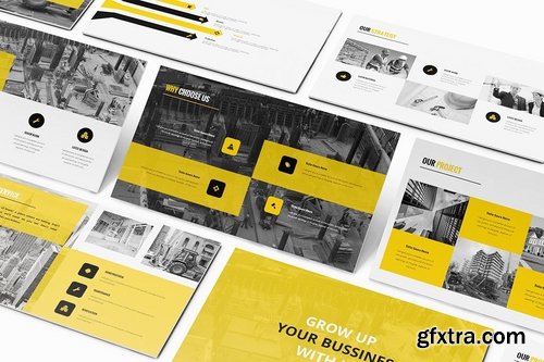 Buldozer - Construction - Powerpoint Google Slides and Keynote Templates