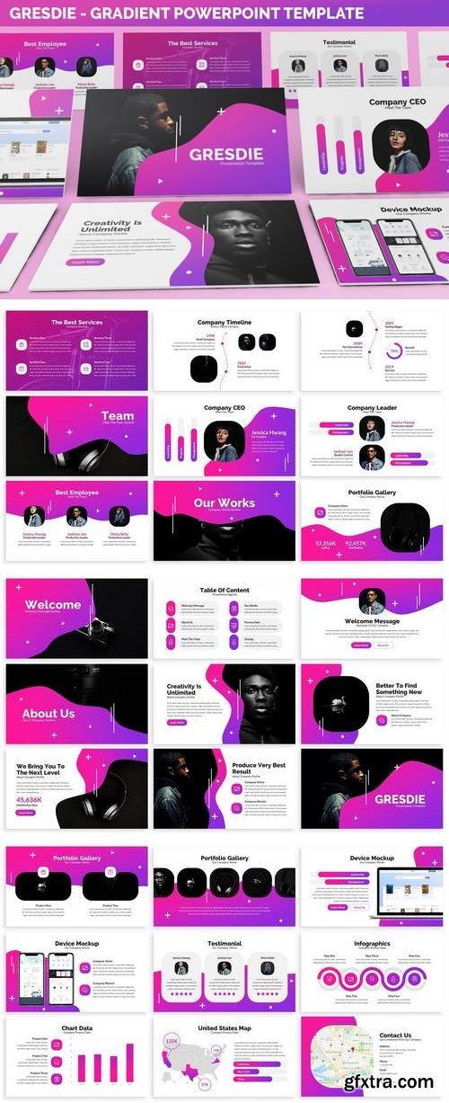 Gresdie - Gradient Abstract Powerpoint Template