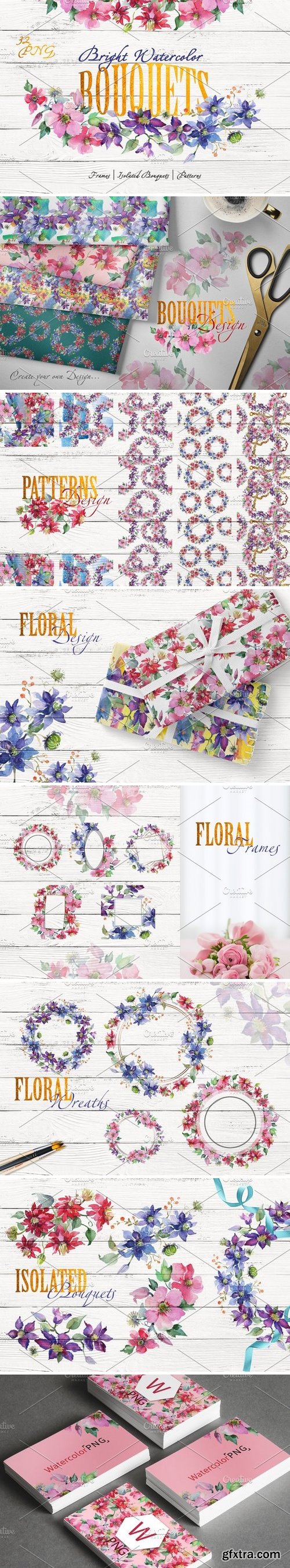 CM - Bright Bouquets Watercolor png 3689831