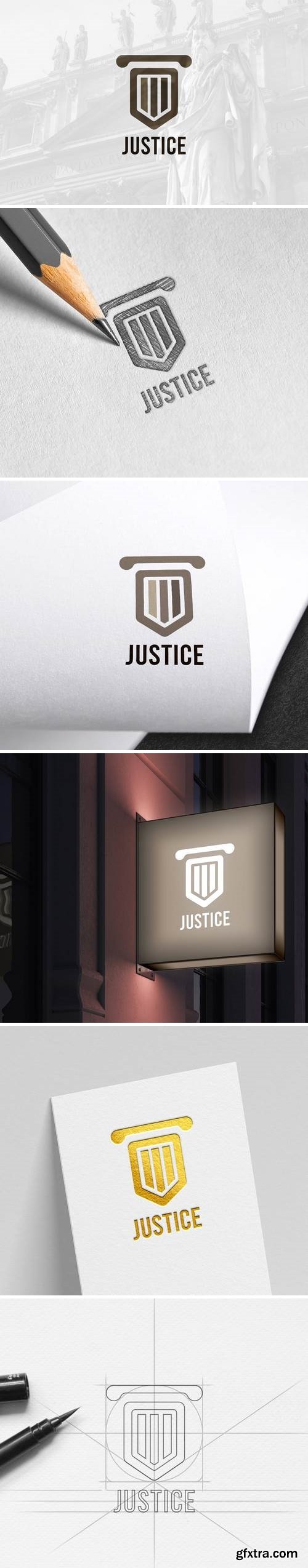 Law and Justice – Lawyer Logo Template