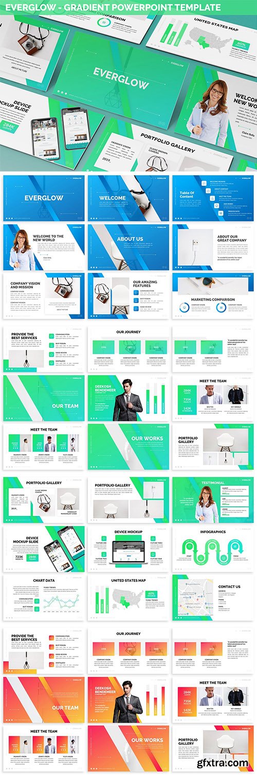 Everglow - Gradient Powerpoint Template