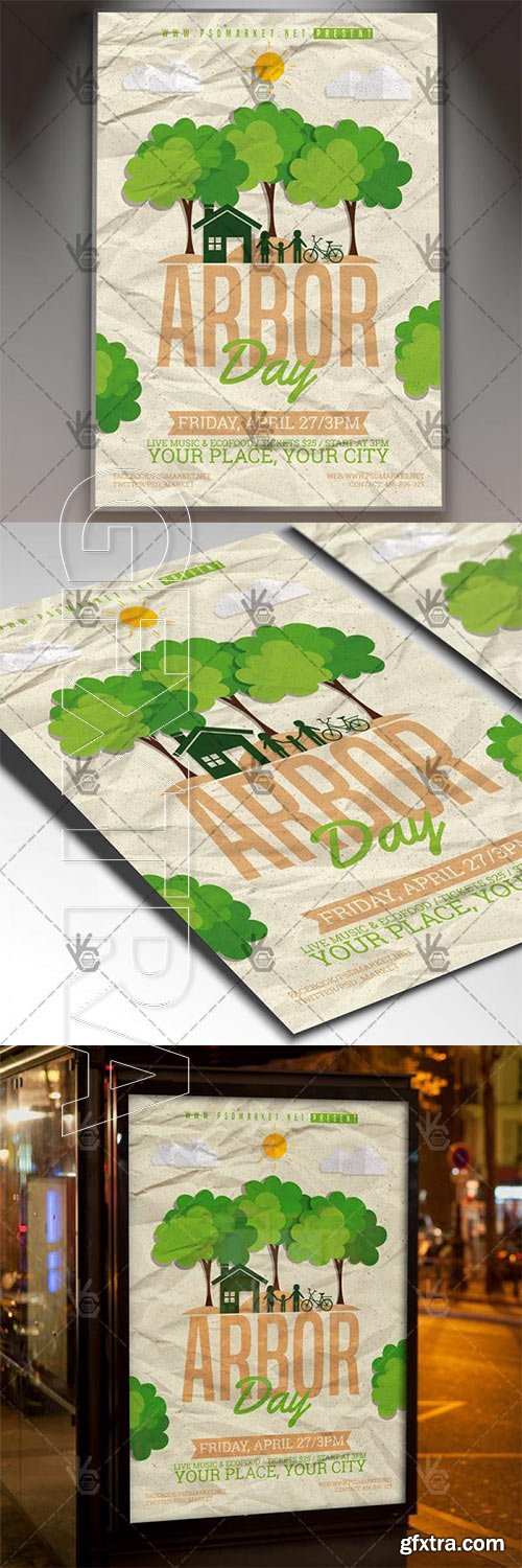 Arbor Day Flyer is a simply modern flyer design