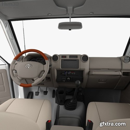 Toyota Land Cruiser (VDJ79R) Double Cab Chassis with HQ interior 2012 3D model