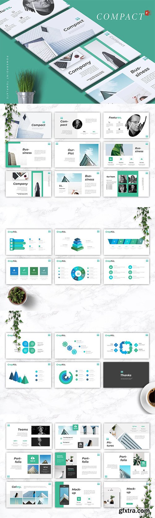COMPACT - Business Powerpoint, Keynote, Google Slides Templates