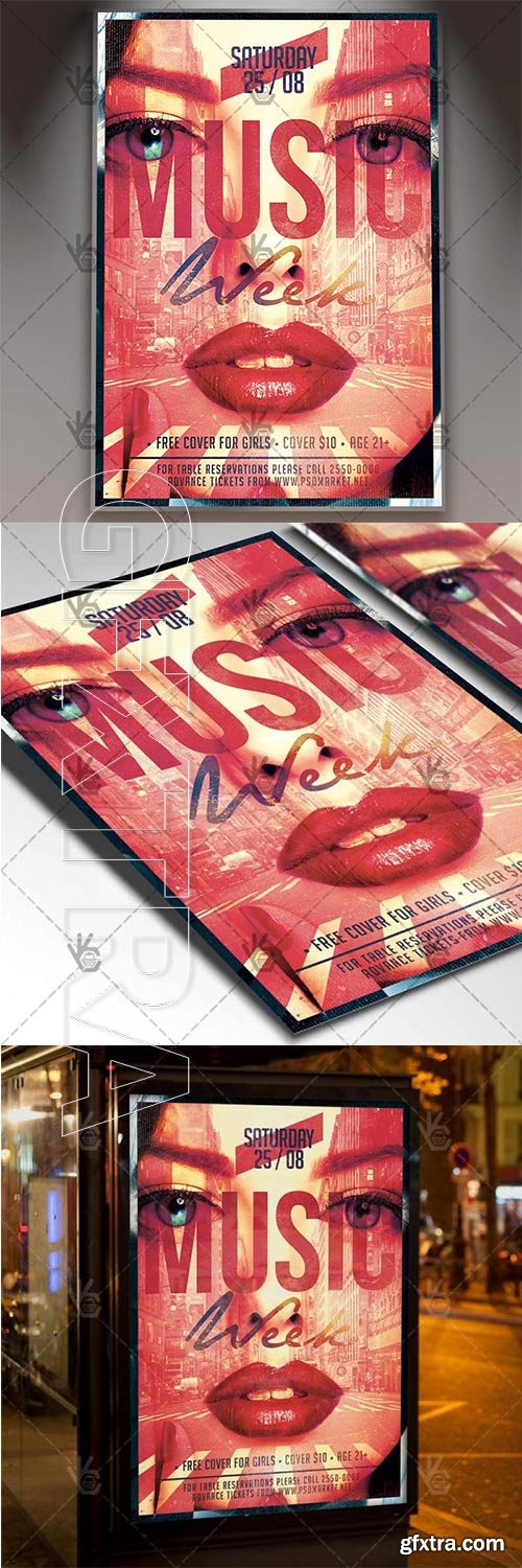 Music Week Flyer – Club PSD Template