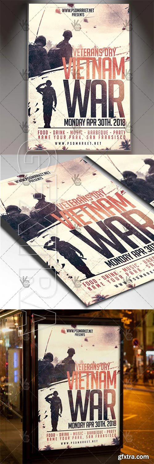 Vietnam War Veterans Day Flyer – American PSD Template