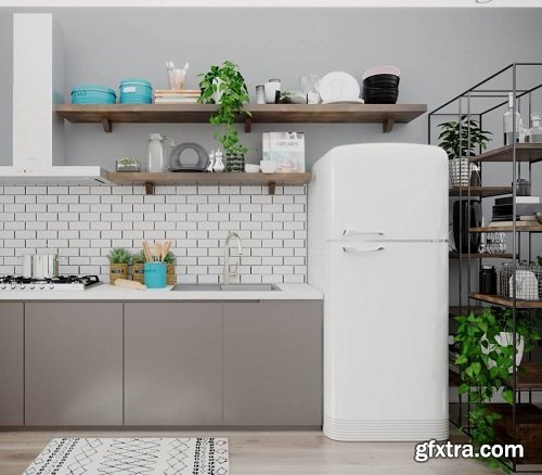 Scandinavian Apartment Interior Scene 02