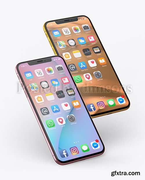 Two Apple iPhones X Mockup