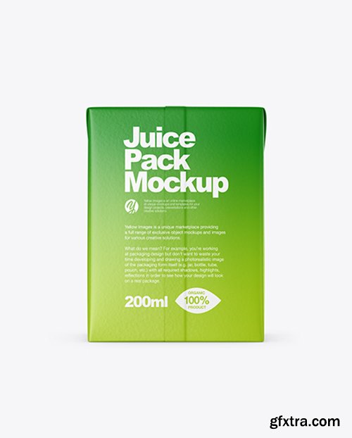 200ml Matte Juice Carton Package Mockup