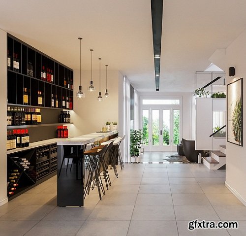 Residential House Interior Scene 03