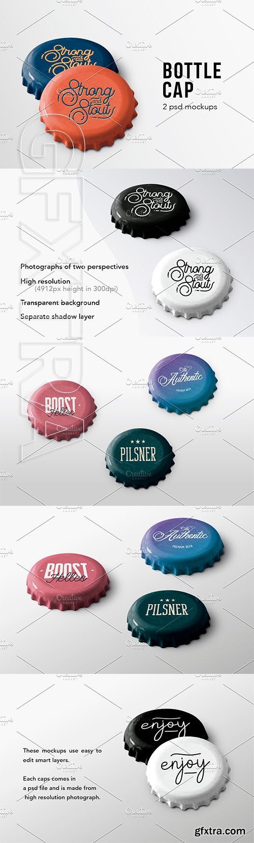 CreativeMarket - Bottle Cap Mockup 3665088