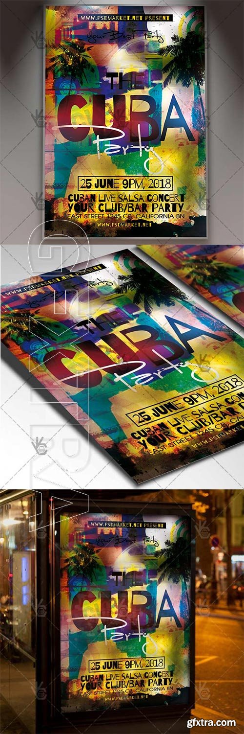 Cuba Party Flyer – Club Flyer PSD Template