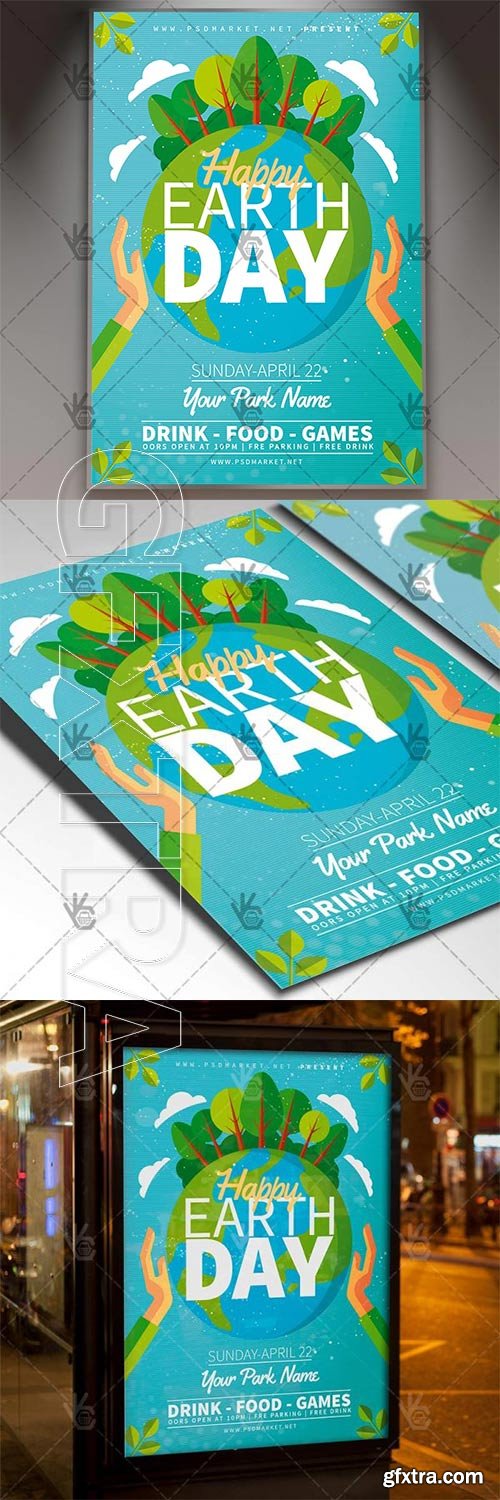 Happy Earth Day – Spring Flyer PSD Template