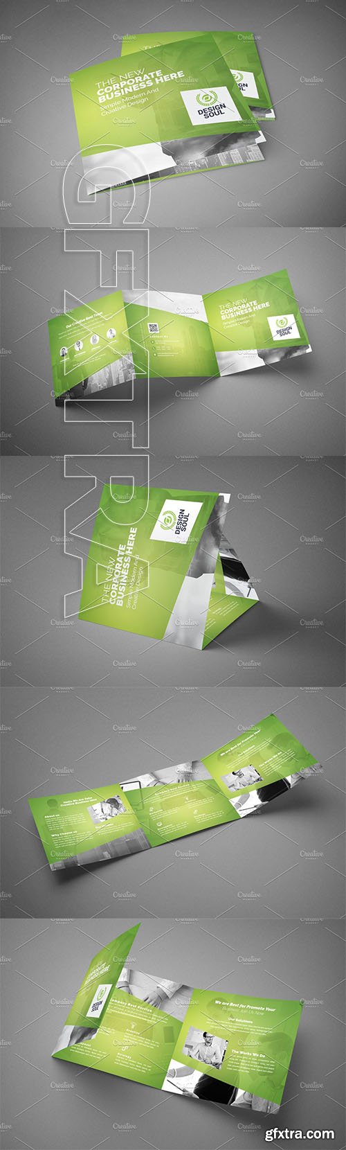 CreativeMarket - Square Trifold Brochure 3454798