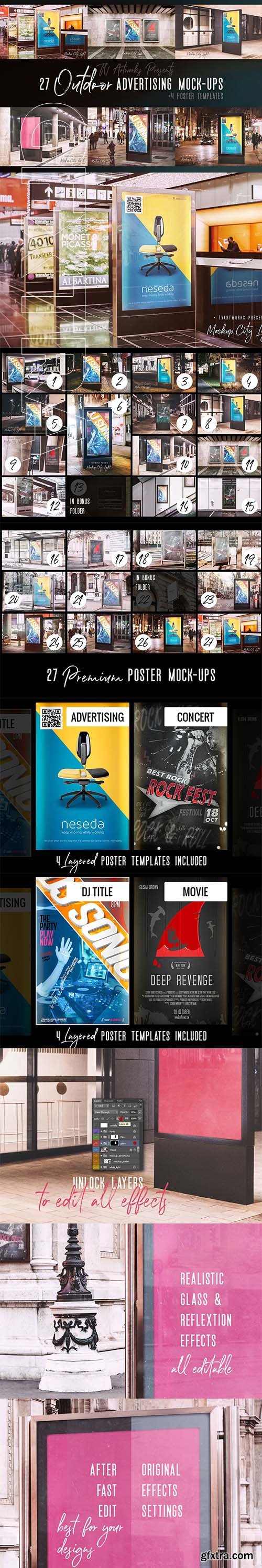 CreativeMarket - 27 Outdoor Advertising Mockups 3628226