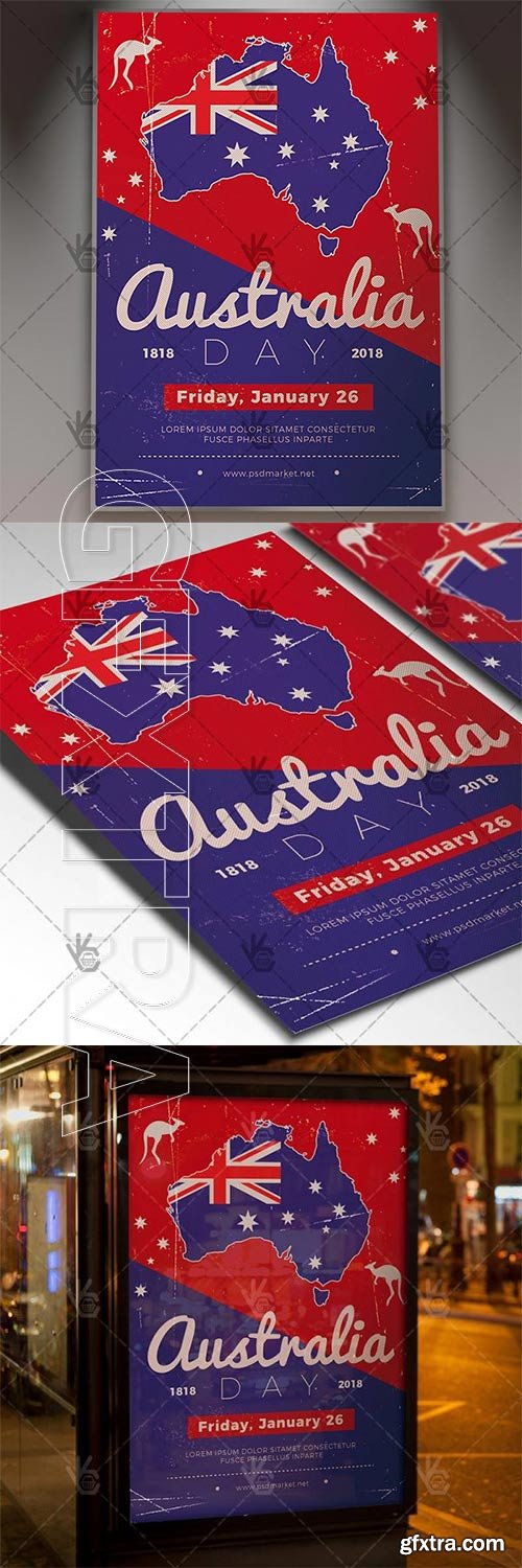 Australia Day – Club Flyer PSD Template