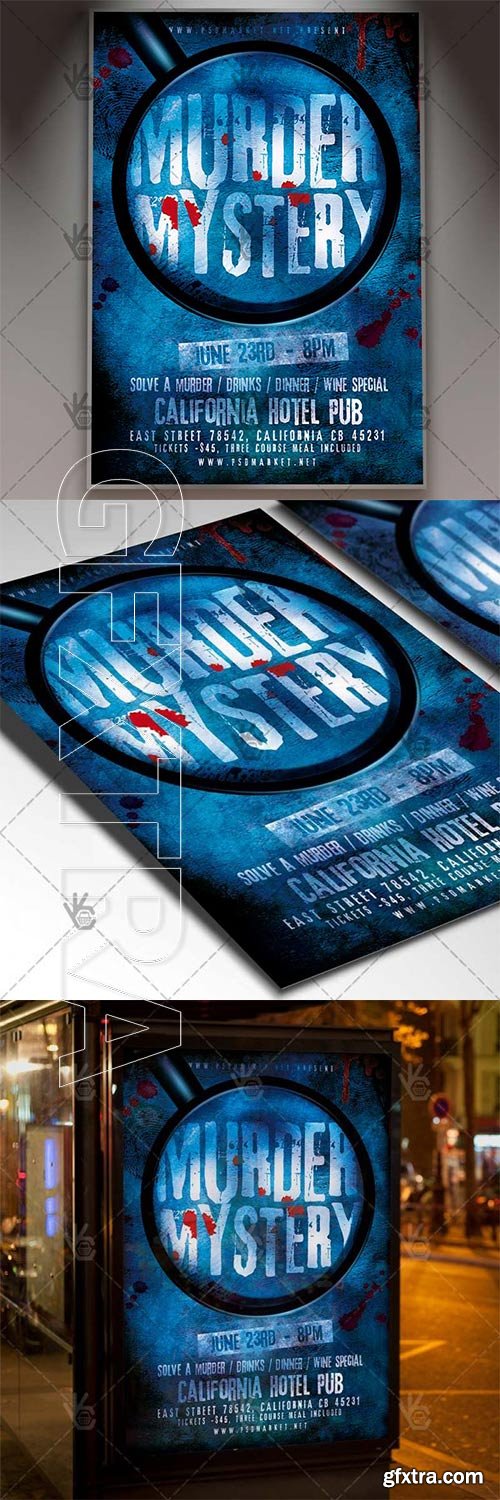 Murder Mystery – Club Flyer PSD Template