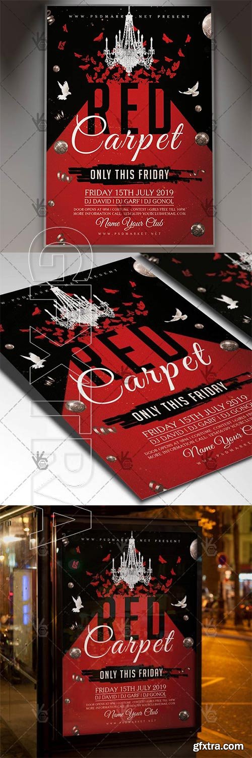 Red Carpet – Club Flyer PSD Template