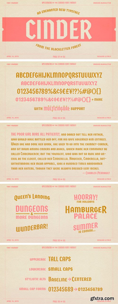 Cinder Font Family