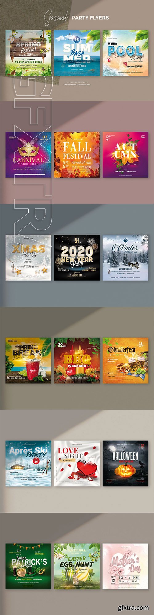 CreativeMarket - 18 Seasonal Flyer Bundle 3680893