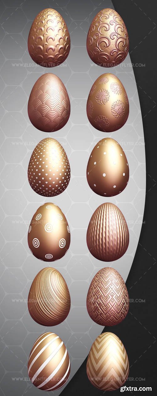 Easter Eggs V1 2019 3d Render Templates