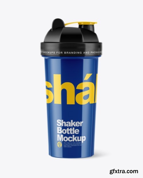 Glossy Shaker Bottle Mockup