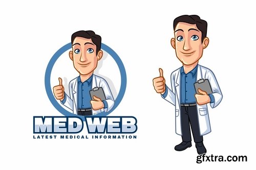 Cartoon Doctor - Medical Mascot Logo