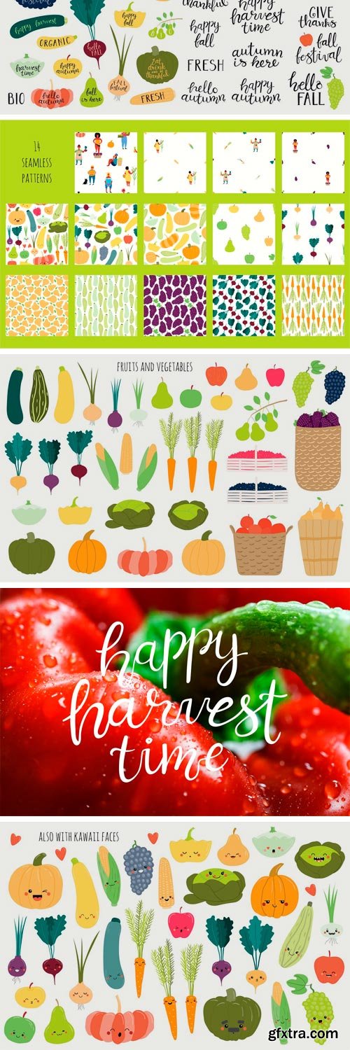 CM - Happy Harvest Time Vector Set 3159679