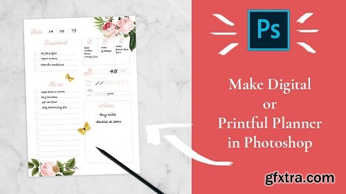 Easy, Digital, Printful, and Cute Planner Designed By You For You in Adobe Photoshop