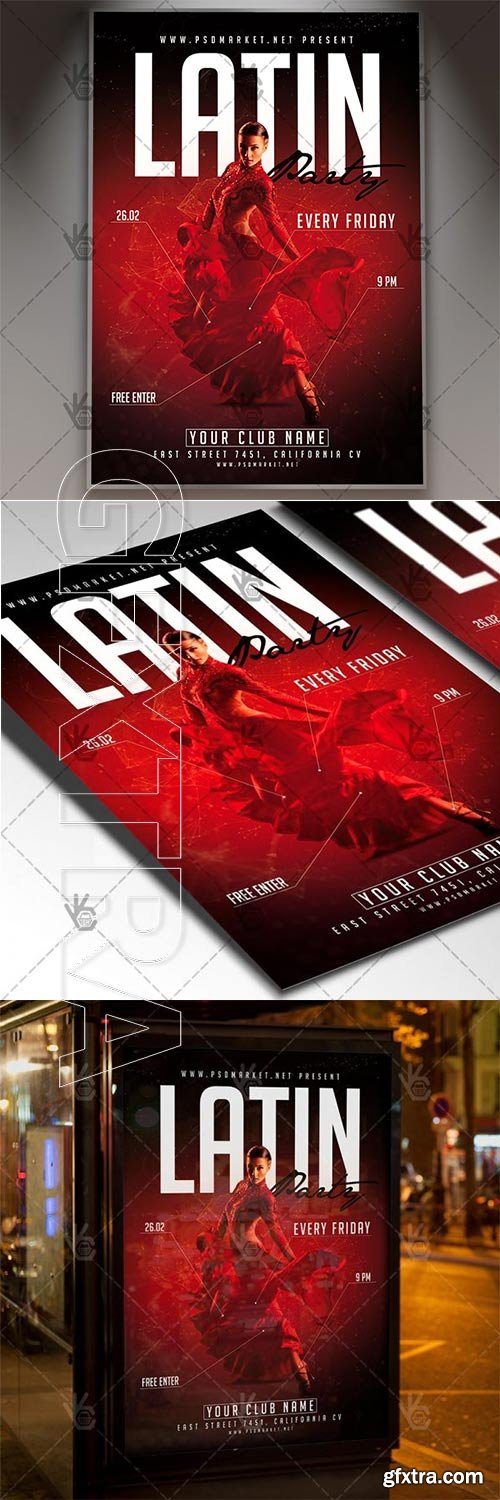 Latin Party – Club Flyer PSD Template