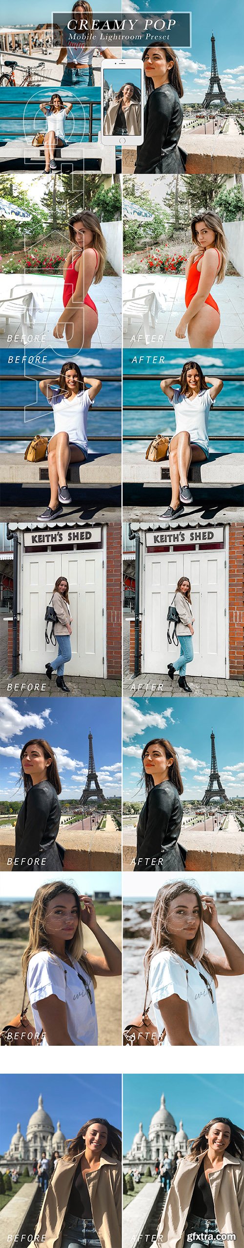 CreativeMarket - Mobile Lightroom Presets CREAMY POP 3651266