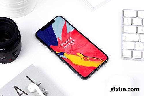 New iPhone X Mockup V2 Workspace Black