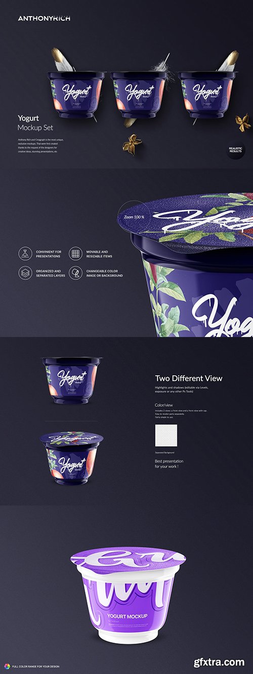 Yogurt Packaging Mockup