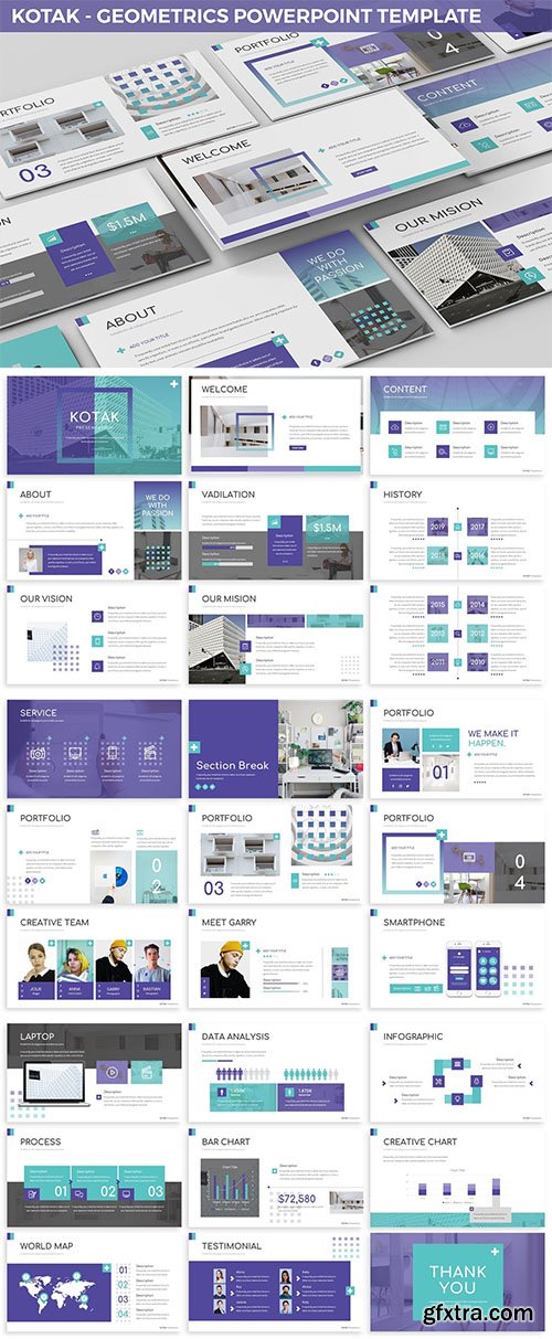 Kotak - Geometrics Powerpoint Template