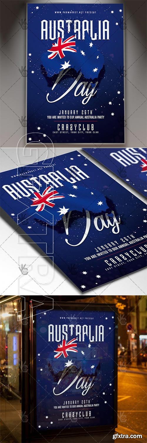 Australia Day Party – Club Flyer PSD Template