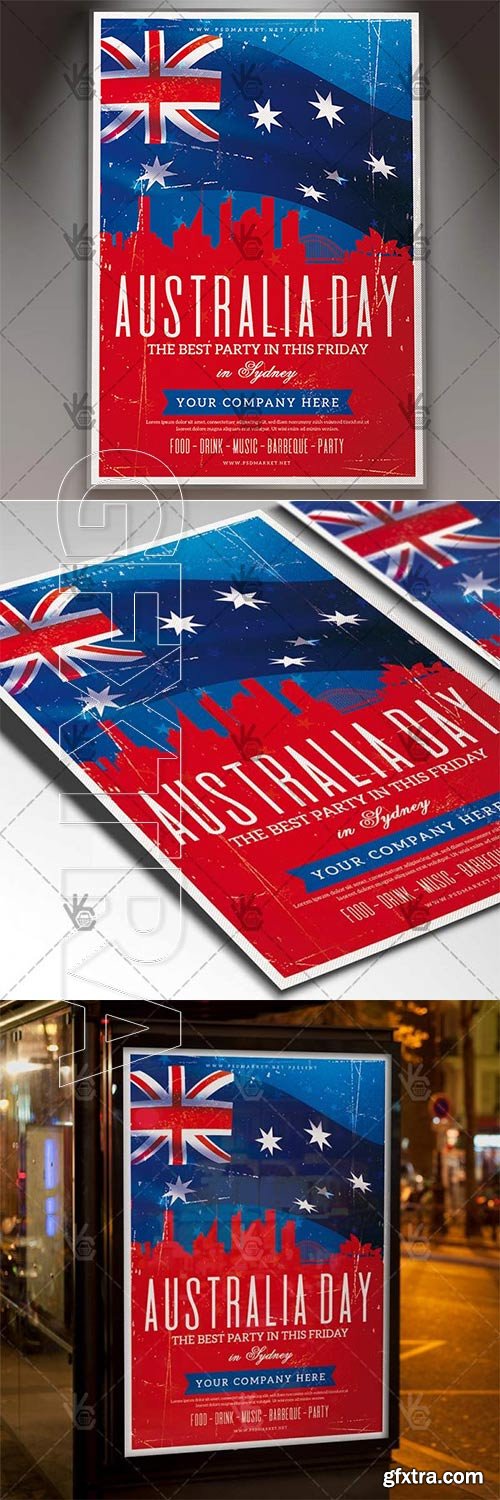 Happy Australia Day – Club Flyer PSD Template