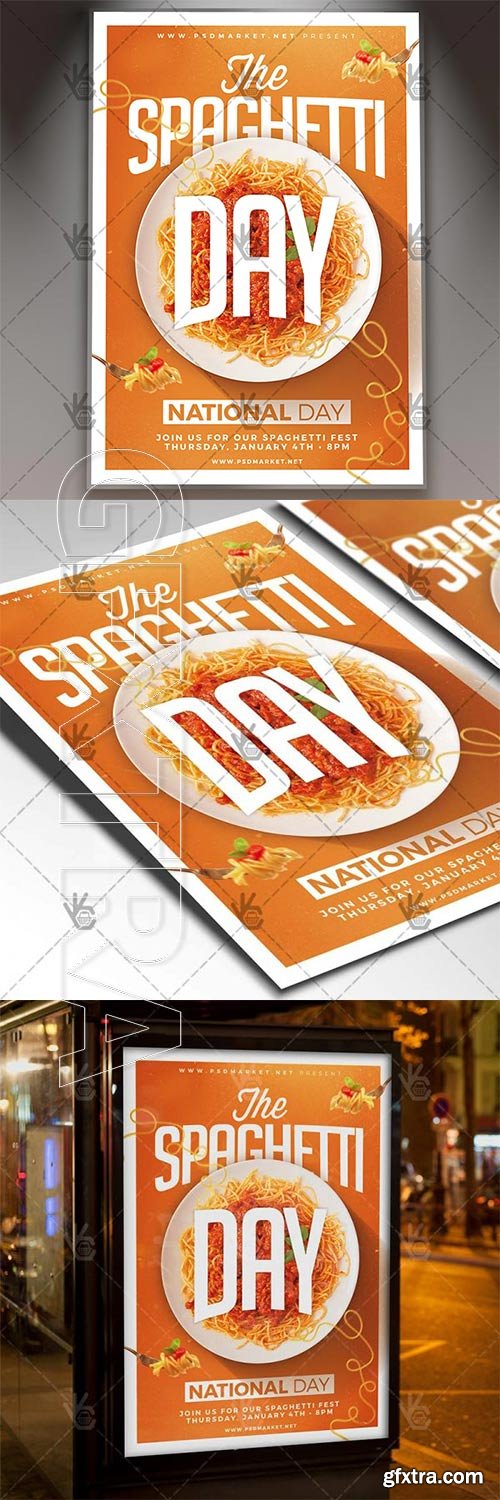 Spaghetti Day – American Flyer PSD Template