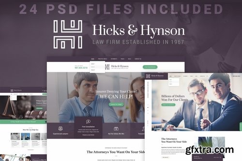 Hicks & Hynson - Law Firm Attorney PSD Template