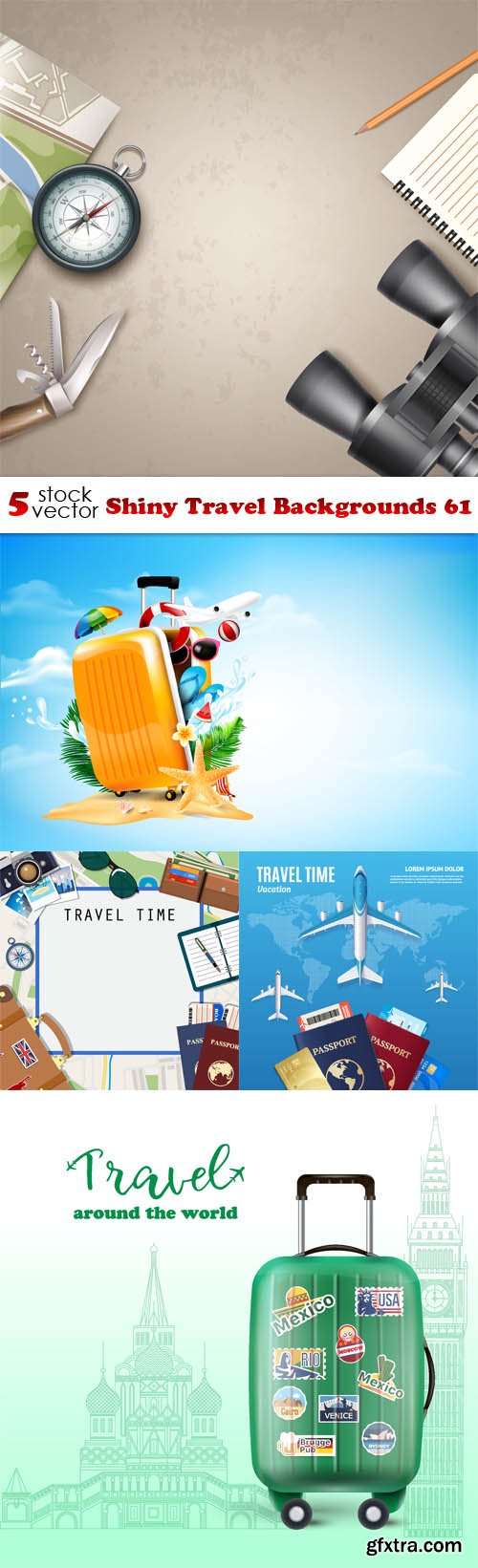 Vectors - Shiny Travel Backgrounds 61