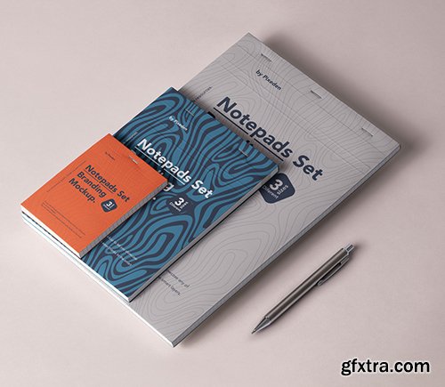 Notepad Set Branding Mockup