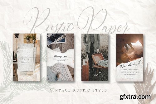 CreativeMarket ANIMATED Rustic Paper Instagram Pack 3357224