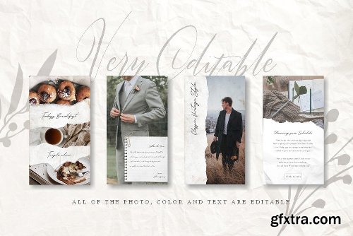 CreativeMarket ANIMATED Rustic Paper Instagram Pack 3357224