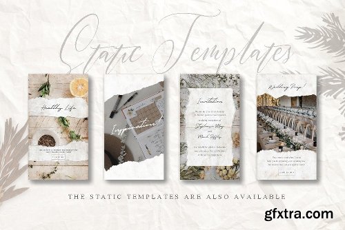 CreativeMarket ANIMATED Rustic Paper Instagram Pack 3357224