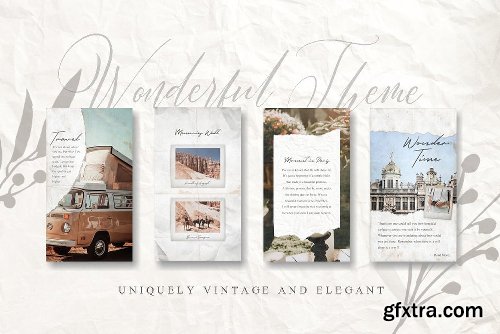 CreativeMarket ANIMATED Rustic Paper Instagram Pack 3357224